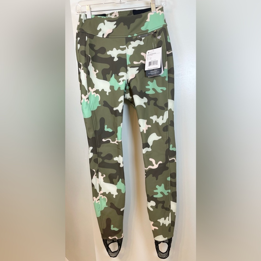 NEW * Obermeyer Jinks ITB Softshell Pant, Ski / Snow, Camo/Green, Women’s size 8